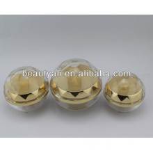 5ml 15ml 20ml 30ml 50ml 80ml 100ml Luxury Double Wall Diamond Plastic Acrylic Cream Jar